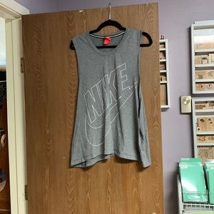 Grey Nike Muscle Workout Tank
